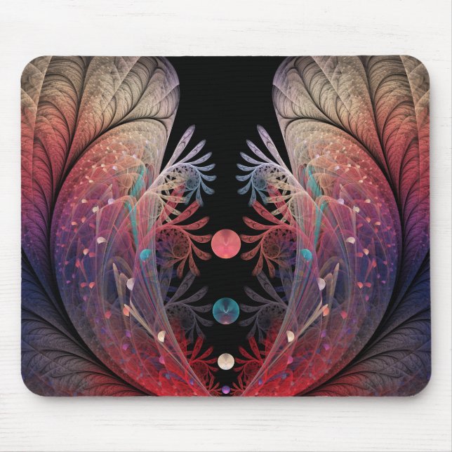 Jonglage Abstract Moderne Fantasy Fraktal Kunst Mousepad (Vorne)