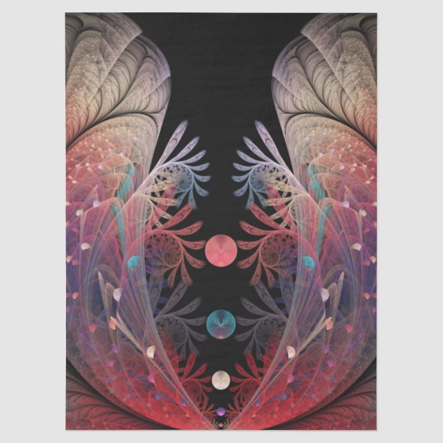 Jonglage Abstract Moderne Fantasy-Fraktal-Kunst Seidenpapier (Vorderseite)