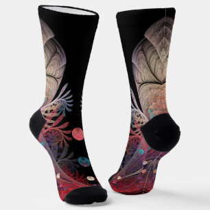 Jonglage Abstract Moderne Fantasy-Fraktal-Kunst Socken