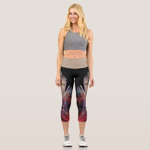 Jonglage Abstracte Moderne Fantasy-Fraktal-Kunst Capri Leggings