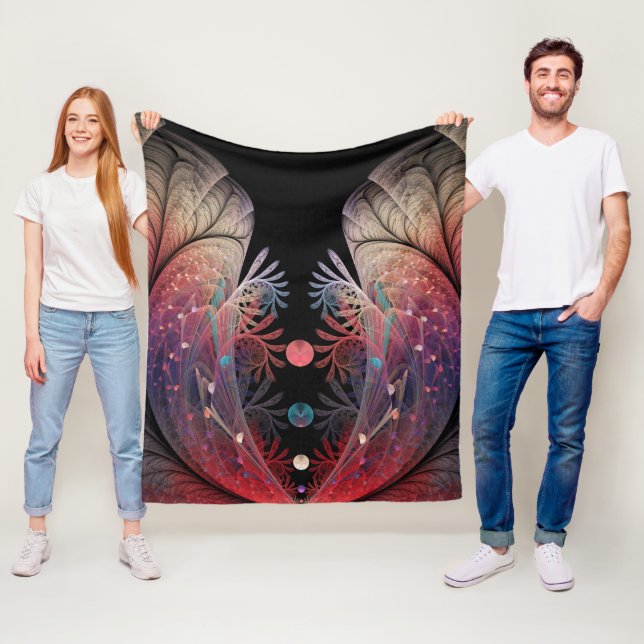 Jonglage Abstrakt Modern Fantasy Fraktal Art Fleecedecke (Beispiel)