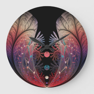 Jonglage Abstrakt Modern Fantasy Fraktal Art Große Wanduhr