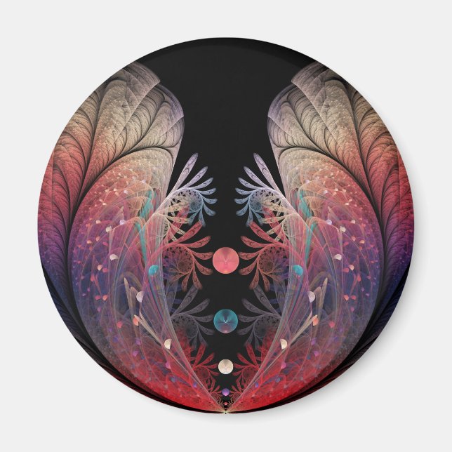 Jonglage Abstrakt Modern Fantasy Fraktal Art Magnet (Vorne)