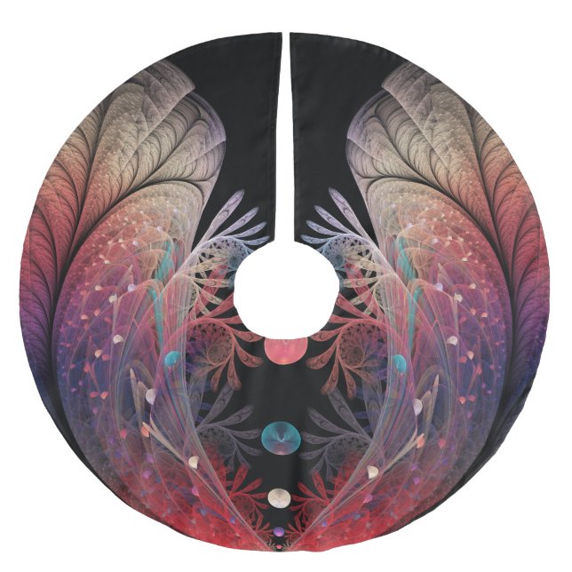 Jonglage Abstrakt Modern Fantasy Fraktal Art Polyester Weihnachtsbaumdecke (Vorderseite)