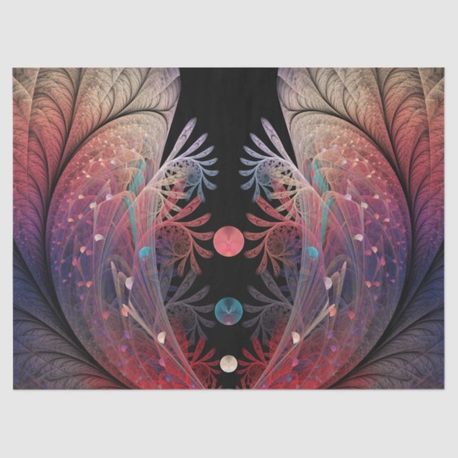 Jonglage Abstrakt Modern Fantasy Fraktal Art Seidenpapier (Vorderseite)