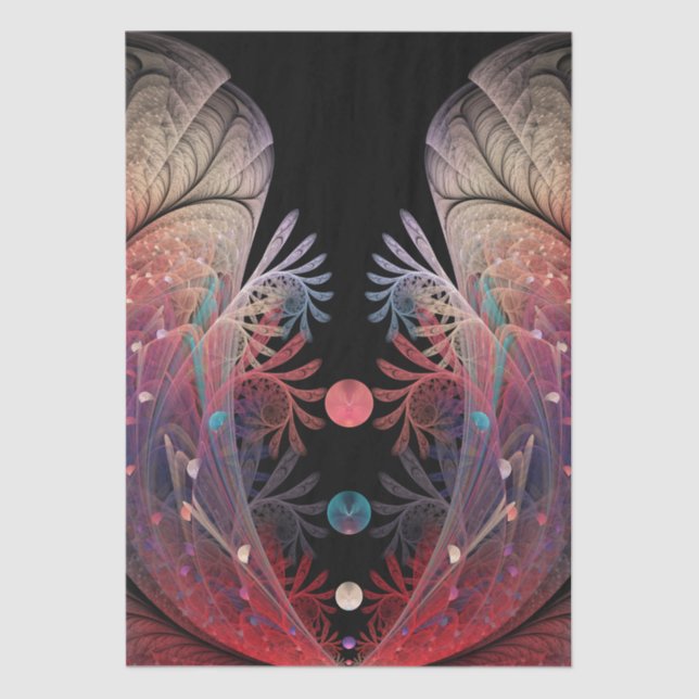 Jonglage Abstrakt Modern Fantasy Fraktal Art Seidenpapier (Vorderseite)