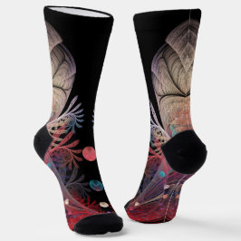 Jonglage Abstrakt Modern Fantasy Fraktal Art Socken