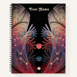 Jonglage Abstrakt Modern Fantasy Fraktal Name Notizbuch