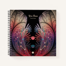 Jonglage Abstrakt Modern Fantasy Fraktal Name Notizbuch