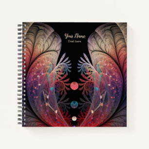 Jonglage Abstrakt Modern Fantasy Fraktal Name Notizbuch