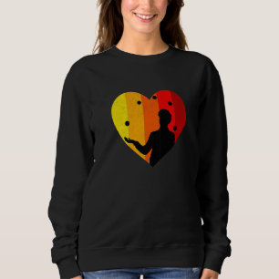 Jongleur-Silhouette mit Bällen für Künstler, Schau Sweatshirt