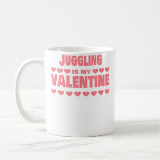 Jonglieren ist mein Valentinstag Lustiger Valentin Kaffeetasse