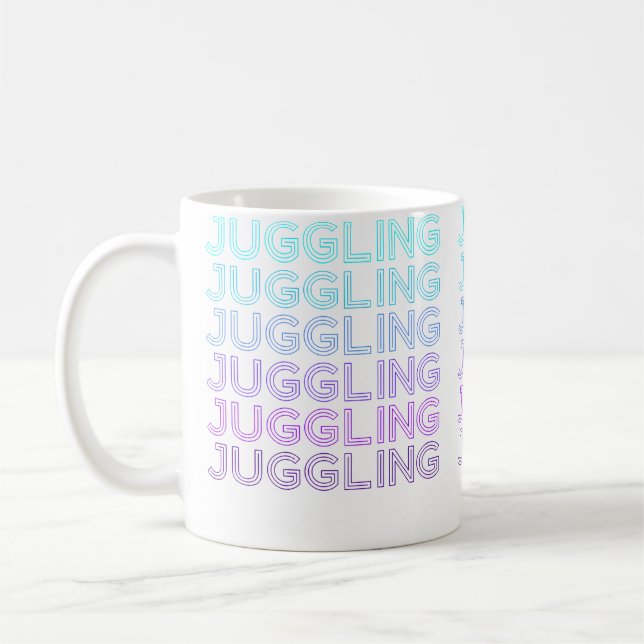 Jonglieren Jongleur Zirkus Retro Kaffeetasse (Links)