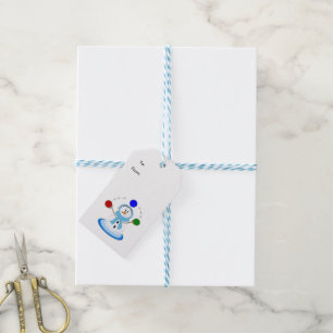 Jonglierender Schneemann Geschenkanhänger