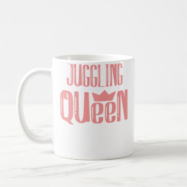 Jonglierkönigin der Frauen Kaffeetasse (Links)