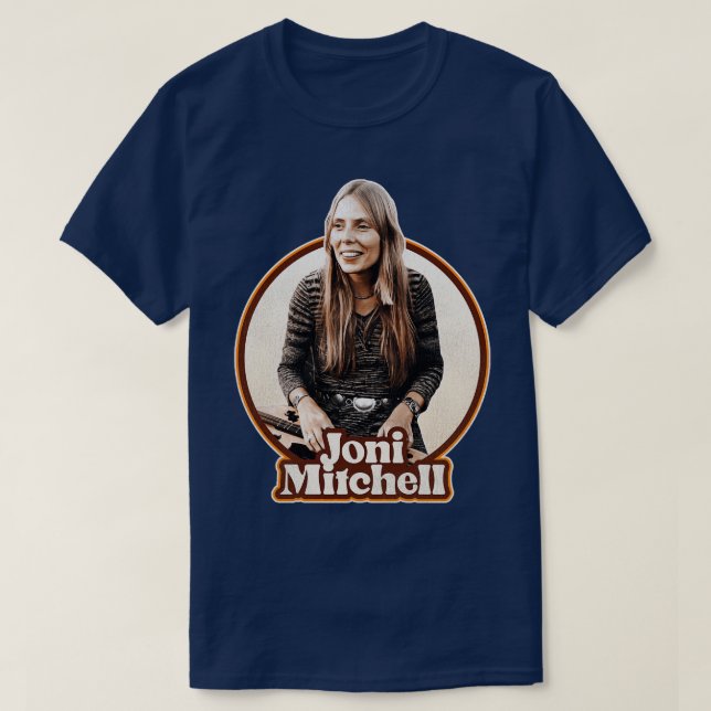 Joni Mitchell 70er Sepia Tone T-Shirt (Design vorne)