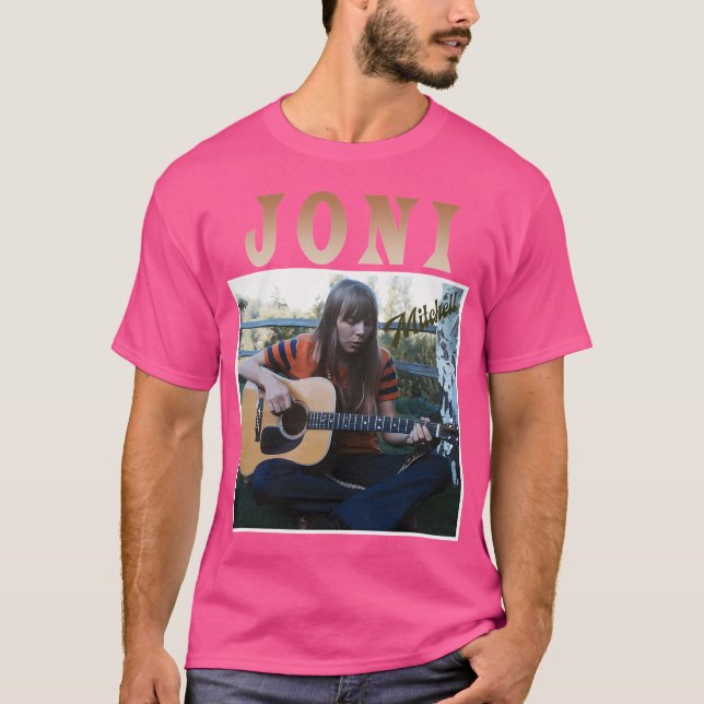 Joni Mitchell Retro Style Git für Fans T-Shirt (Vorderseite)