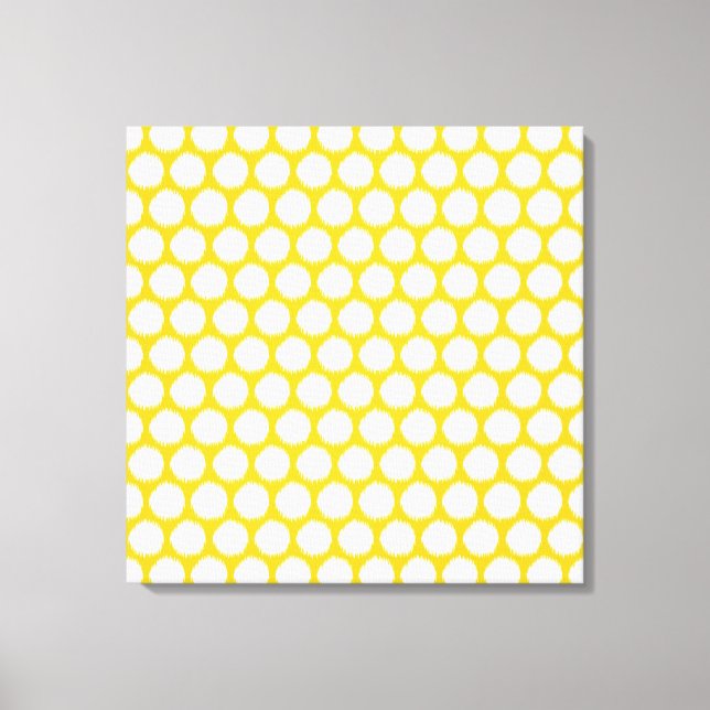 Jonquil Asian Moods Ikat Dots Leinwanddruck (Vorderseite)