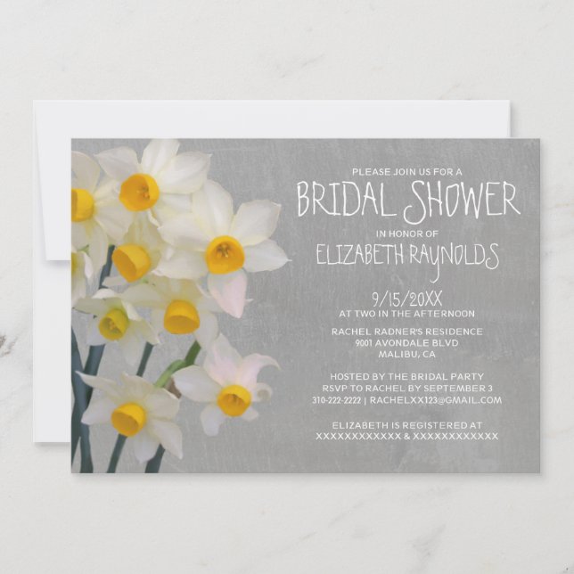 Jonquil Bridal Shower Einladungen (Vorderseite)