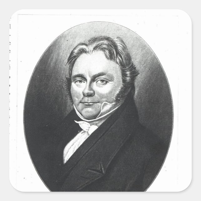 Jons Jakob Berzelius Quadratischer Aufkleber (Vorderseite)