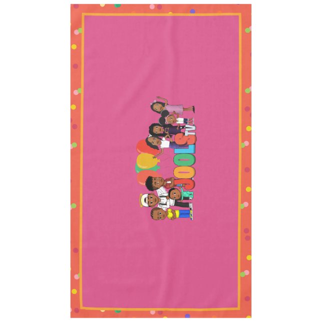 JOOLS TV ®️ Pink Tablecloth Tischdecke (Vorderseite)