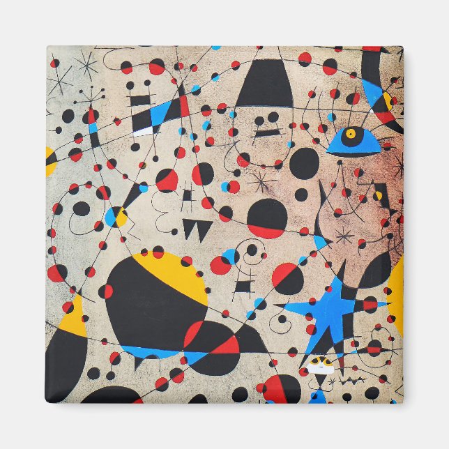 Joomla Mirogemälde Kunst, abstraktes Kunstposter Magnet (Vorne)