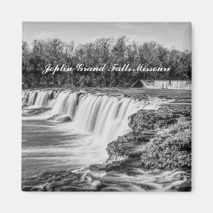 Joplin Grand Falls Übersicht Grayscale Magnet
