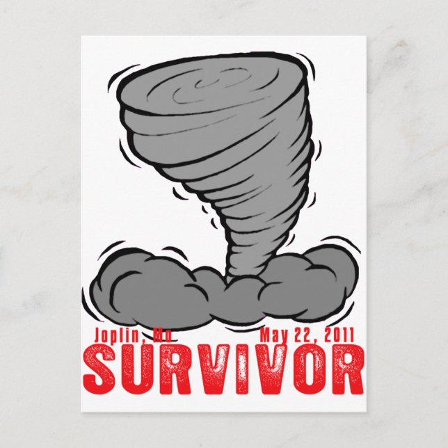 Joplin Missouri Tornado Survivor Postkarte (Vorderseite)