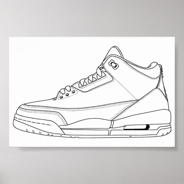 Jordan 3 Coloring Poster (Vorne)