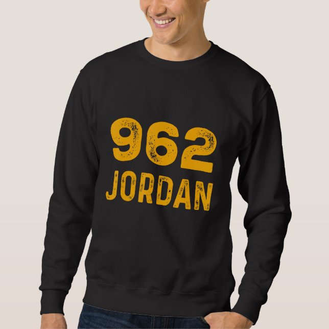 Jordan 962 T-Shirt Distressed Country Area Code Te Sweatshirt (Vorderseite)