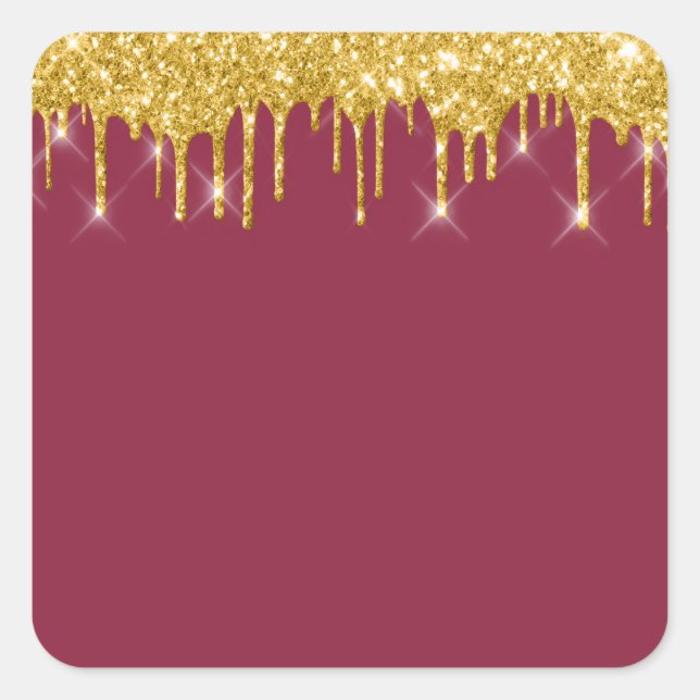 Jordan Candles Burgundy Gold Glitzer Sticker (Vorderseite)