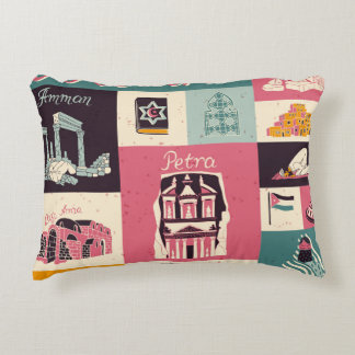 Jordan Culture Retro Illustrierte Symbole Dekokissen