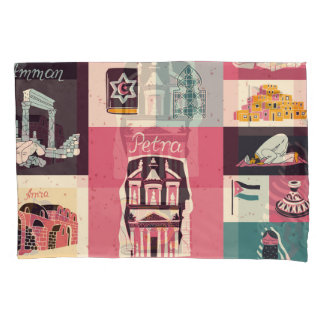 Jordan Culture Retro Illustrierte Symbole Kissenbezug