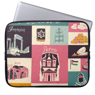 Jordan Culture Retro Illustrierte Symbole Laptopschutzhülle