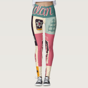Jordan Culture Retro Illustrierte Symbole Leggings