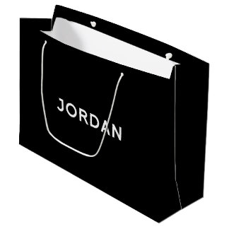 Jordan elegante Geschenktasche in Schwarz und Weiß Große Geschenktüte