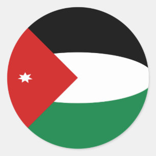 Jordan Fisheye Flag-Aufkleber Runder Aufkleber