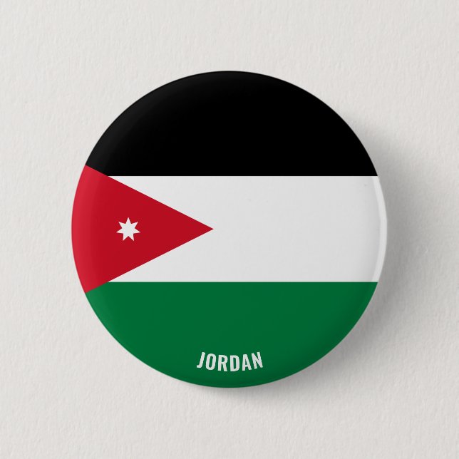 Jordan Flag Charming Patriotic Button (Vorderseite)