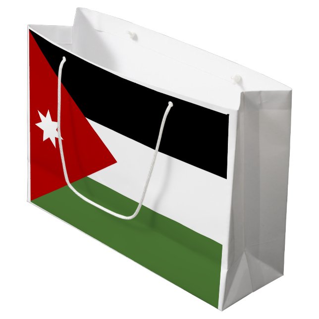 Jordan Flag Große Geschenktüte (Vorderseite Schrägansicht)