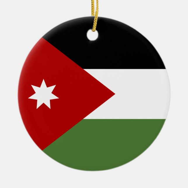 Jordan Flag Keramik Ornament (Vorne)