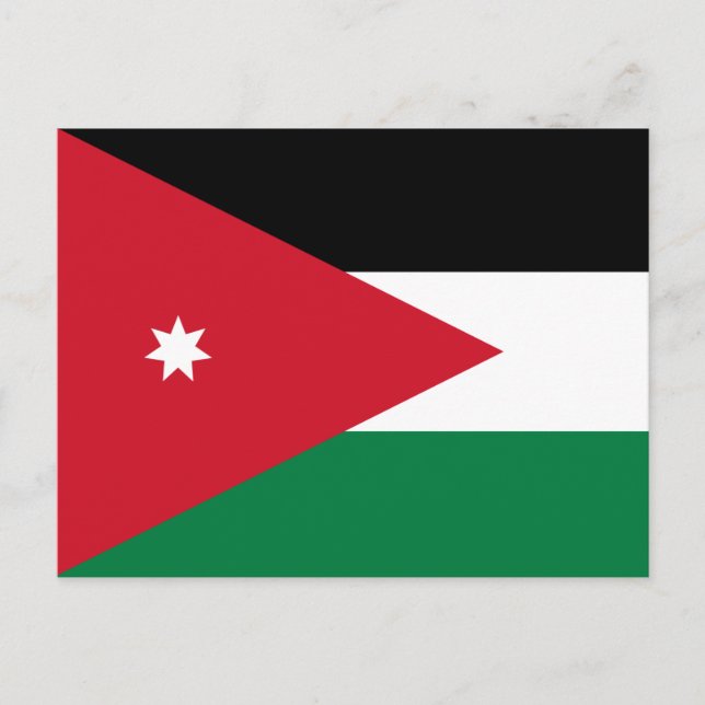 Jordan Flag Postcard Postkarte (Vorderseite)