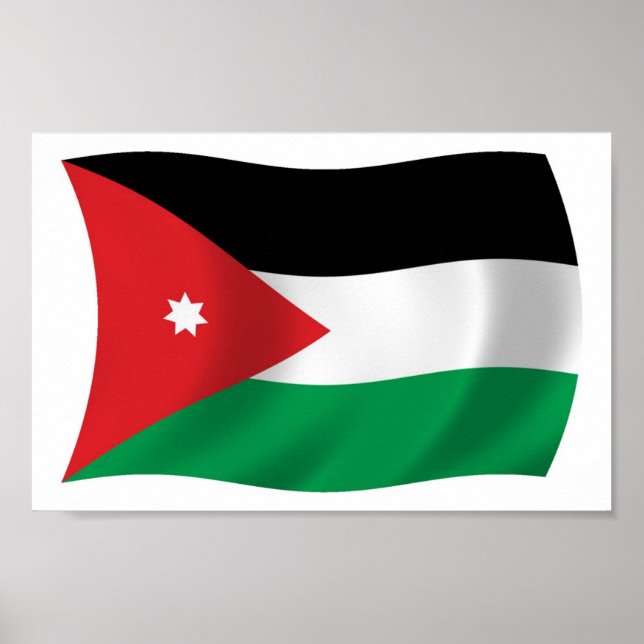 Jordan Flag Poster Print (Vorne)