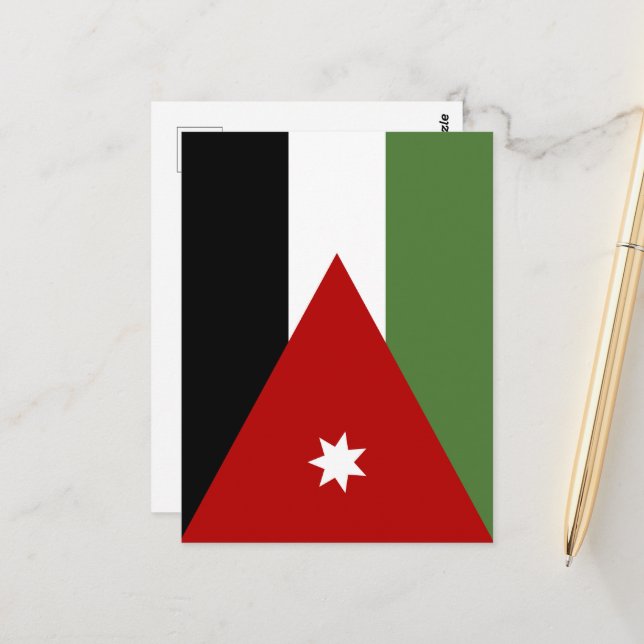 Jordan Flag Postkarte (Vorderseite/Rückseite Beispiel)