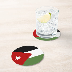 Jordan Flag Runder Pappuntersetzer