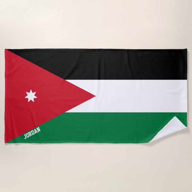 Jordan Flag Splendid Patriotic Strandtuch (Vorderseite)