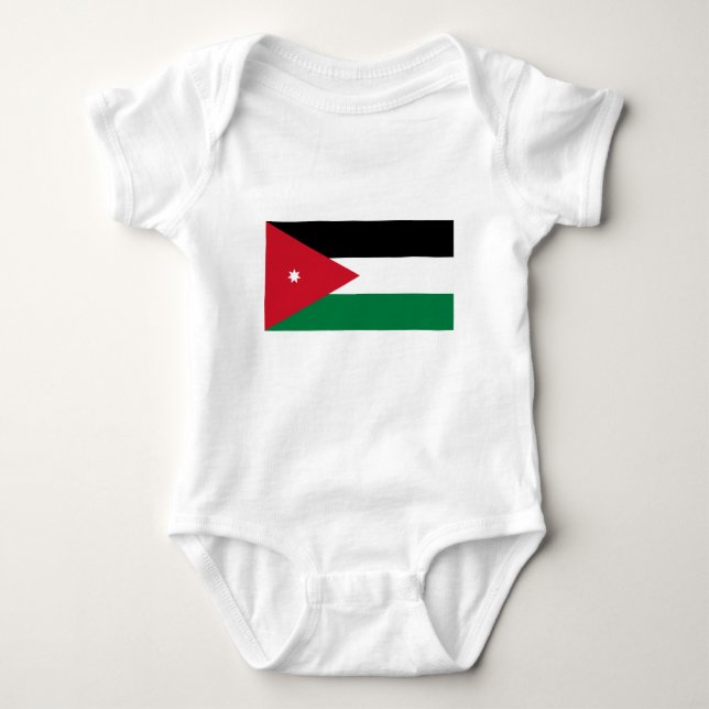 Jordan-Flagge Baby Strampler (Vorderseite)