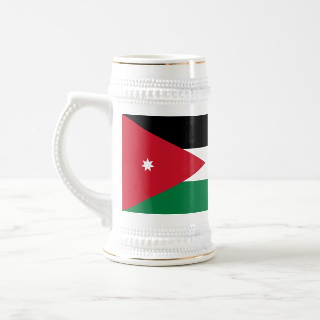 Jordan-Flagge Bierglas (Links)