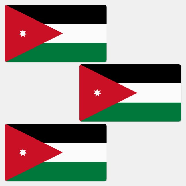 Jordan-Flagge Etiketten (Gruppe)