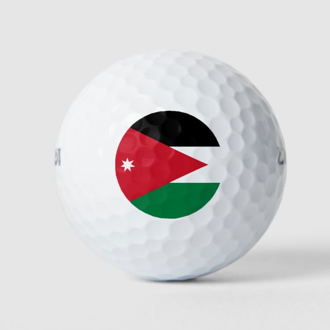 Jordan-Flagge Golfball (Vorderseite)