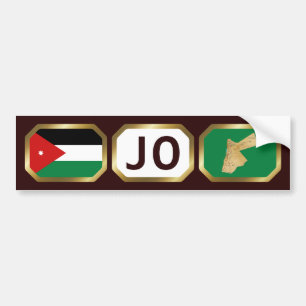 Jordan Flagge Karte Code Aufkleber Autoaufkleber